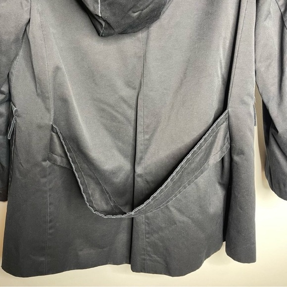 Sandro Paris Parka Dark Navy with removable real Fox fur trim and hood 36/4 - Picture 10 of 14